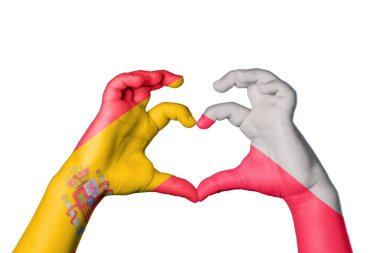 İspanya Polonya Kalbi, El hareketi, kalp yapma, Kırpma Yolu