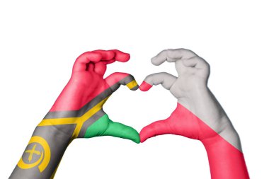 Vanuatu Polonya Kalbi, El hareketi kalp yapma, Kırpma Yolu