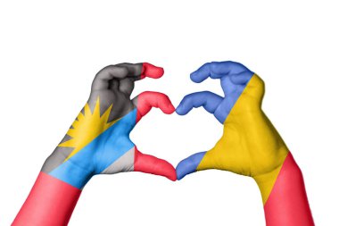 Antigua ve Barbuda Romanya Kalbi, El hareketi kalp yaptı, Kırpma Yolu