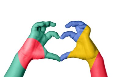 Bangladeş Romanya Kalbi, El hareketi, kalp yapma, Kırpma Yolu