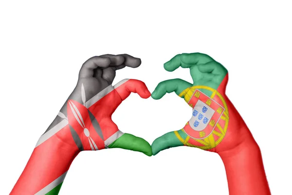 Kenya Portekiz Kalbi Hareketi Kalp Yapma Kırpma Yolu — Stok fotoğraf