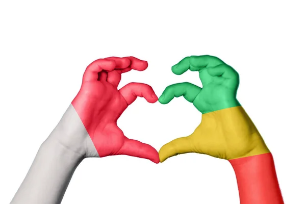 Malta Republik Kongo Herz Handbewegung Die Herz Macht Clipping Path — Stockfoto
