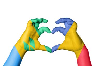 Saint Vincent ve Grenadines Romanya Kalbi, El hareketi kalp yapıyor, Kırpma Yolu