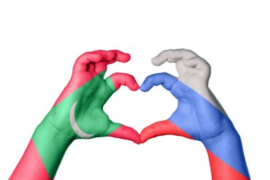 Maldivler Rusya 'nın Kalbi, El hareketi, kalp yapma, Kırpma Yolu