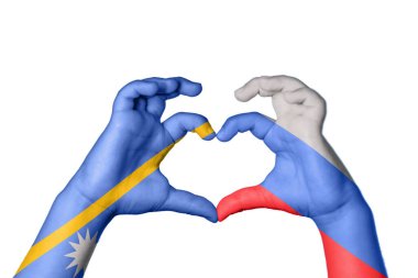 Nauru Rusya Kalbi, El hareketi kalp yapmak, Kırpma Yolu