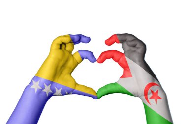 Bosna-Hersek Sahra Arap Demokratik Cumhuriyeti Kalbi, El hareketi, kalp yapma, Kırpma Yolu