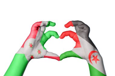 Burundi Sahrawi Arap Demokratik Cumhuriyeti Kalbi, El hareketi kalp yapma, Kırpma Yolu