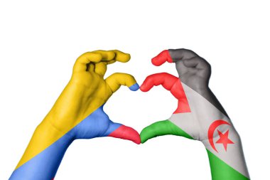 Kolombiya Sahrası Arap Demokratik Cumhuriyeti Kalbi, El hareketi kalp yapma, Kırpma Yolu