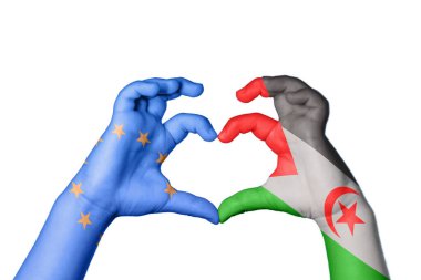 Avrupa Birliği Sahravi Arap Demokratik Cumhuriyeti Kalbi, El hareketi kalp yapma, Kırpma Yolu
