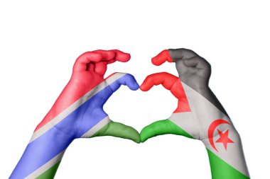 Gambiya Sahrası Arap Demokratik Cumhuriyeti Kalbi, El hareketi kalp yapma, Kırpma Yolu