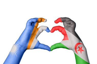 Marshall Adaları Sahra Arap Demokratik Cumhuriyeti Kalbi, El hareketi kalp yapma, Kırpma Yolu