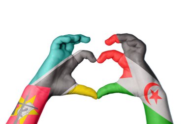 Mozambik Sahra Arap Demokratik Cumhuriyeti Kalbi, El hareketi kalp yapma, Kırpma Yolu