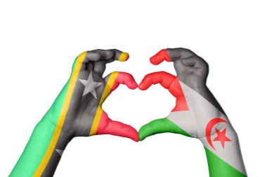 Saint Kitts ve Nevis Sahra Arap Demokratik Cumhuriyeti Kalbi, El hareketi kalp yapma, Kırpma Yolu