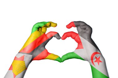 Zimbabwe Sahrawi Arap Demokratik Cumhuriyeti Kalbi, El hareketi kalp yapma, Kırpma Yolu