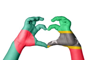Bangladeş Saint Kitts ve Nevis Heart, El hareketi kalp yapma, Kırpma Yolu