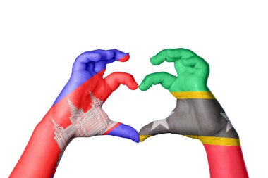 Kamboçya Saint Kitts ve Nevis Heart, El hareketi kalp yapma, Kırpma Yolu