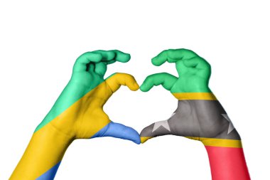 Gabon Saint Kitts ve Nevis Heart, El hareketi kalp yapmak, Kırpma Yolu