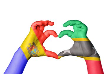 Moldova Saint Kitts ve Nevis Heart, El hareketi kalp yapma, Kırpma Yolu