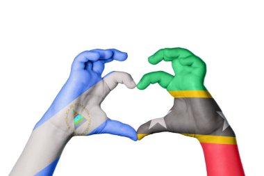 Nikaragua Saint Kitts ve Nevis Heart, El hareketi kalp yapma, Kırpma Yolu