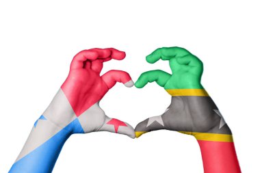 Panama Saint Kitts ve Nevis Heart, El hareketi kalp yapmak, Kırpma Yolu