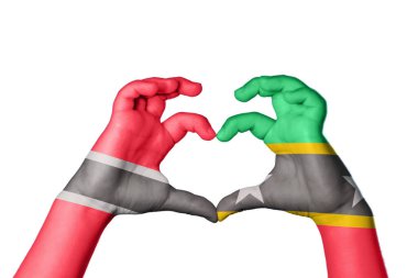 Trinidad ve Tobago Saint Kitts ve Nevis Heart, El hareketi kalp yapma, Kırpma Yolu