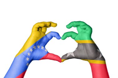 Venezuela Saint Kitts ve Nevis Heart, El hareketi kalp yapma, Kırpma Yolu