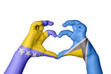 Bosna-Hersek Saint Lucia Heart, El hareketi, kalp yapma, Kırpma Yolu