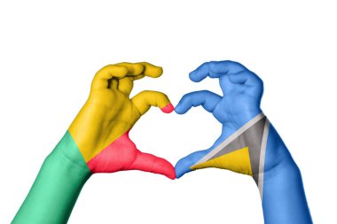 Benin Saint Lucia Heart, El hareketi kalp yapma, Kırpma Yolu