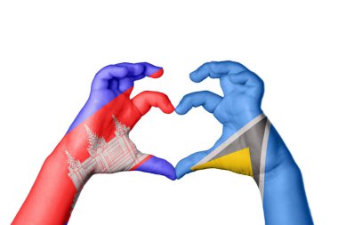 Kamboçya Saint Lucia Heart, El hareketi kalp yapmak, Kırpma Yolu