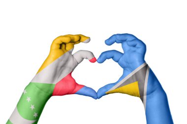 Comoros Saint Lucia Heart, El hareketi kalp yapmak, Kırpma Yolu