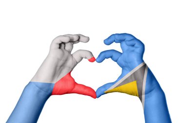 Çek Cumhuriyeti Saint Lucia Heart, El hareketi kalp yapma, Kırpma Yolu