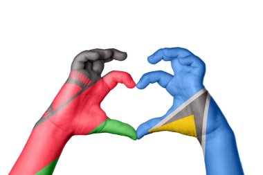 Malawi Saint Lucia Heart, El hareketi kalp yapmak, Kırpma Yolu