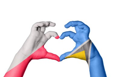 Polonya Saint Lucia Heart, El hareketi, kalp yapma, Kırpma Yolu