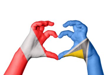 Peru Saint Lucia Heart, El hareketi kalp yapmak, Kırpma Yolu