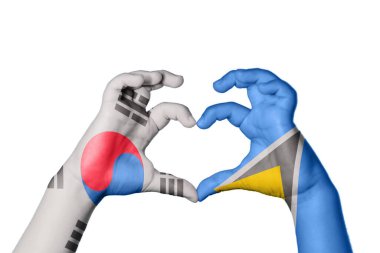 Güney Kore Saint Lucia Heart, El hareketi kalp yapma, Kırpma Yolu