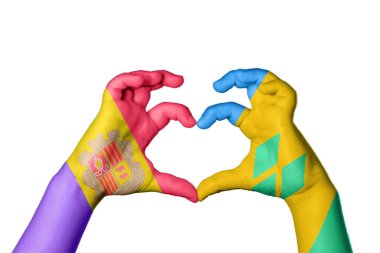 Andorra Saint Vincent ve Grenadines Kalbi, El hareketi kalp yapma, Kırpma Yolu