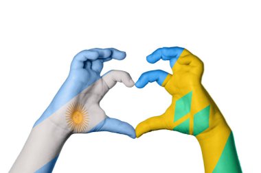 Arjantin Saint Vincent ve Grenadines Kalbi, El hareketi kalp yapma, Kırpma Yolu