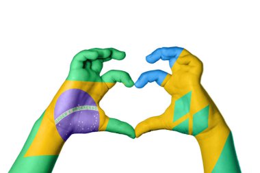 Brezilya Saint Vincent ve Grenadines Kalbi, El hareketi kalp yapma, Kırpma Yolu