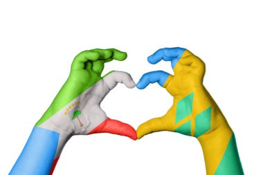 Ekvator Ginesi Saint Vincent ve Grenadines Kalbi, El hareketi kalp yapma, Kırpma Yolu