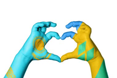 Kazakistan Saint Vincent ve Grenadines Kalbi, El hareketi kalp yapma, Kırpma Yolu