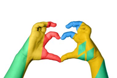 Kongo Cumhuriyeti Saint Vincent ve Grenadines Kalbi, El hareketi kalp yapma, Kırpma Yolu