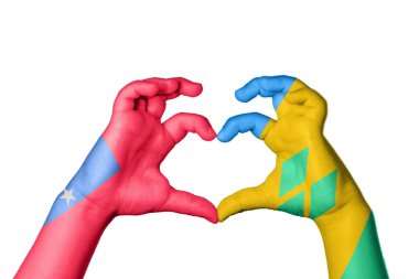 Samoa Saint Vincent ve Grenadines Kalbi, El hareketi kalp yapma, Kırpma Yolu