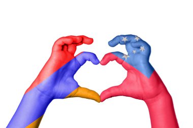 Ermenistan Samoa Kalbi, El hareketi kalp yapmak, Kırpma Yolu