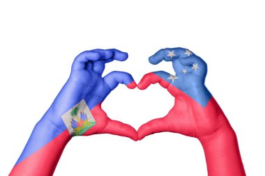 Haiti Samoa Kalbi, El hareketi kalp yapmak, Kırpma Yolu