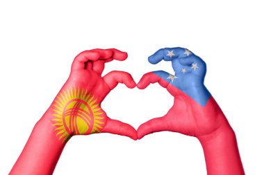 Kırgızistan Samoa Kalbi, El hareketi kalp yapma, Kırpma Yolu