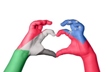 Sudan Samoa Kalbi, El hareketi kalp yapmak, Kırpma Yolu