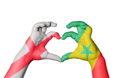 İngiltere Senegal Kalbi, El hareketi, kalp yapma, Kırpma Yolu