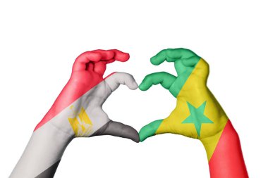 Mısır Senegal Kalbi, El hareketi, kalp yapma, Kırpma Yolu