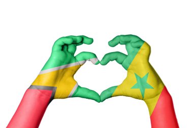 Guyana Senegal Heart, El hareketi kalp yapma, Kırpma Yolu
