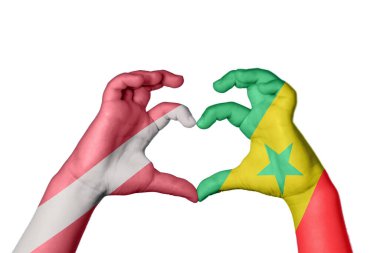 Letonya Senegal Kalbi, El hareketi kalp yapma, Kırpma Yolu